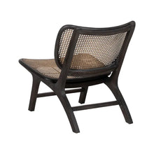 Cargar imagen en el visor de la galería, BLACK RATTAN/WOOD ARMCHAIR 84 X 58 X 74 CM