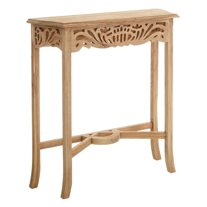 CONSOLE NATURAL WOOD 80 X 24 X 77 CM