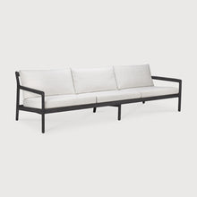 Load image into Gallery viewer, Off White Teak Black Jack outdoor sofa by Jacques Deneef