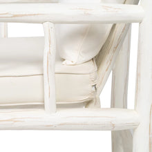 Load image into Gallery viewer, WHITE ARMCHAIR DECAPÉ TEAK WOOD 70 X 70 X 80 CM