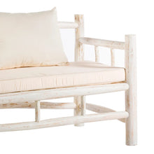 Load image into Gallery viewer, WHITE SOFA DECAPÉ TEAK WOOD 170 X 70 X 80 CM