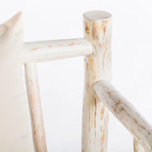 Load image into Gallery viewer, WHITE SOFA DECAPÉ TEAK WOOD 170 X 70 X 80 CM