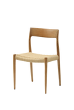 Dining chair with wood and loom