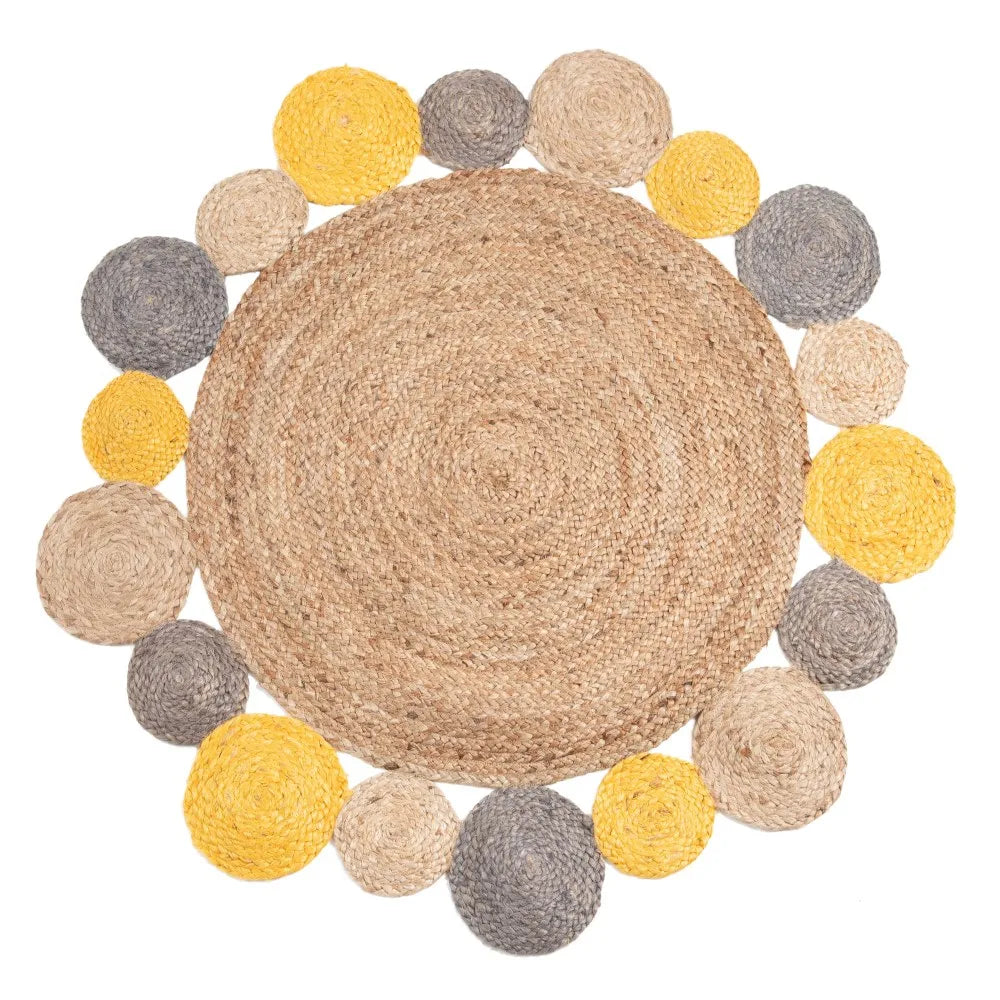 CARPET NATURAL-YELLOW JUTE 120 X 120 X 0,90 CM