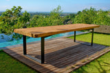 Teak and Metal Dining Table