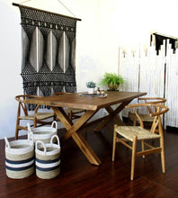 Load image into Gallery viewer, natural colour dining table, natural colour dining table, teak dining table, solid teak dining table, solid dining table, solid wood dining table Limassol, solid wood dining table Cyprus, solid wood table Limassol, solid wood table Cyprus, large dining table, dining table, kitchen dining table, wooden dining table, country style table, outdoors dining table