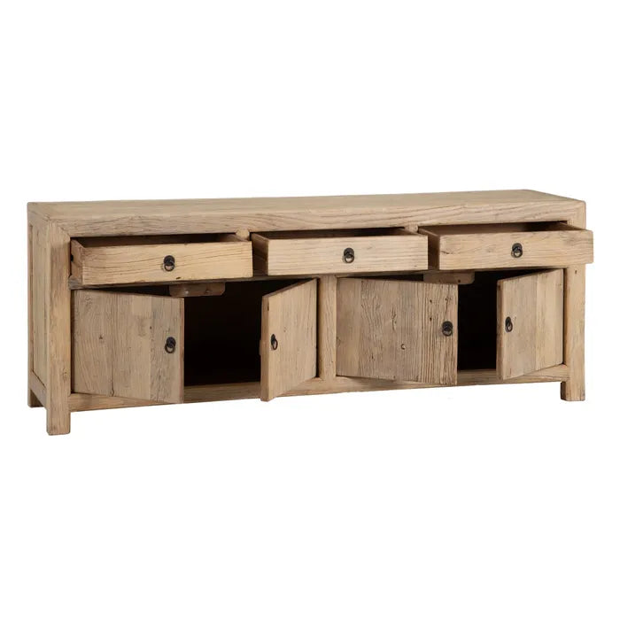 TV CABINET 4 DOORS AND 3 DRAWERS NATURAL 160 X 40 X 60 CM