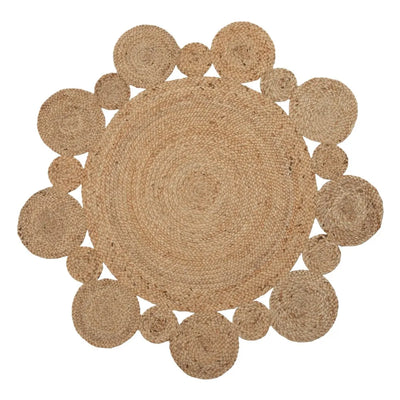 NATURAL JUTE  RUG 120 X 120 X 1 CM