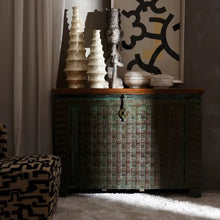 Load image into Gallery viewer, NATURAL TEAK WOOD CONSOLE LIVING ROOM 130 X 39 X 96 CM