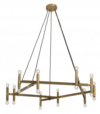 Chandelier, brass f/20 lights