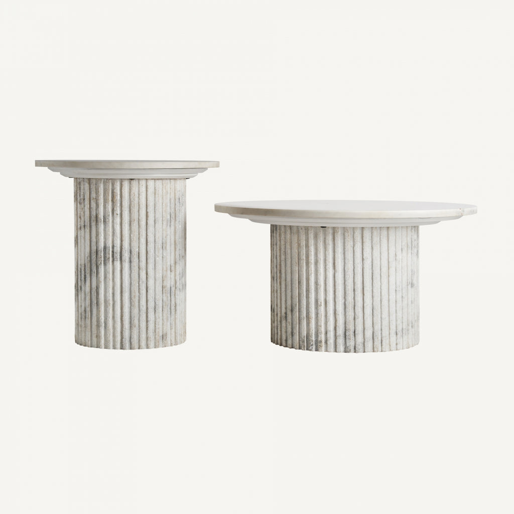 SOLID MARBLE SIDE TABLE