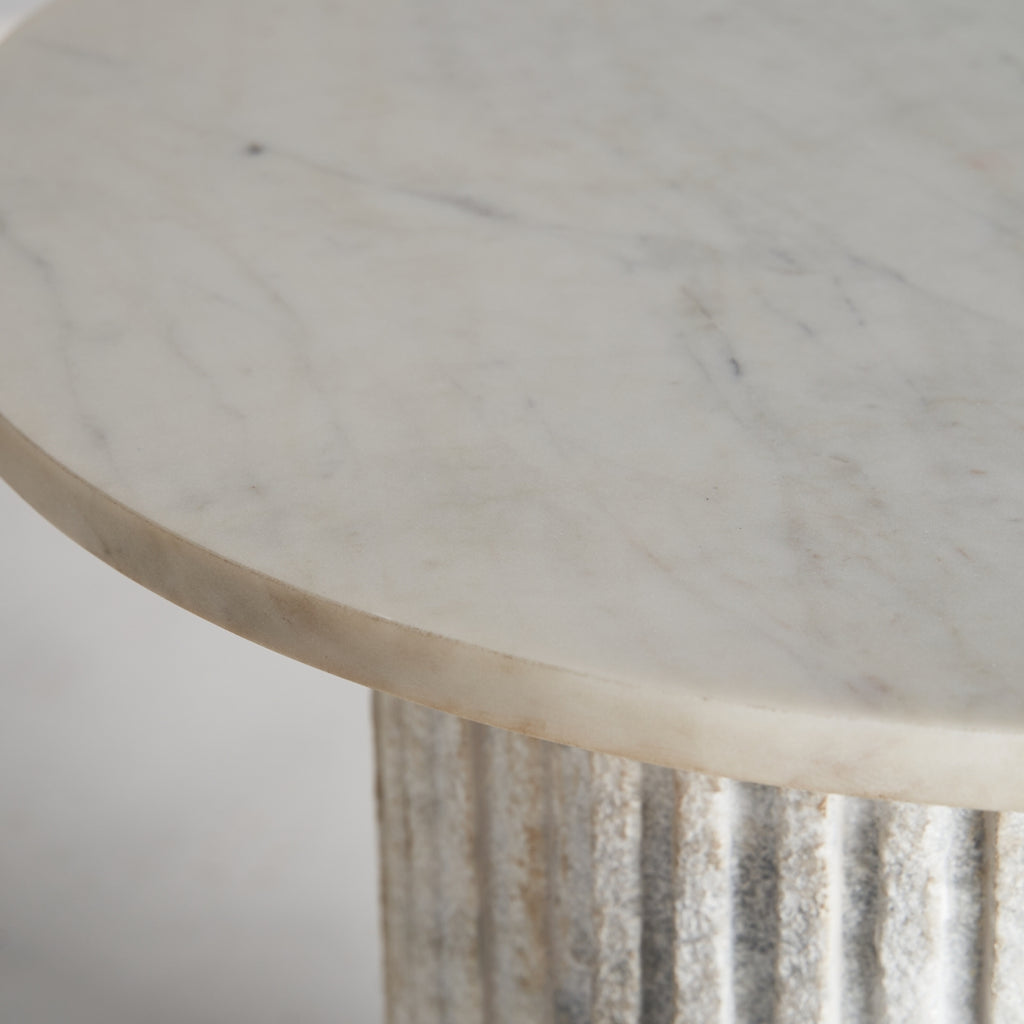 SOLID MARBLE SIDE TABLE