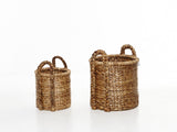 Round Basket from Water Hyacinth