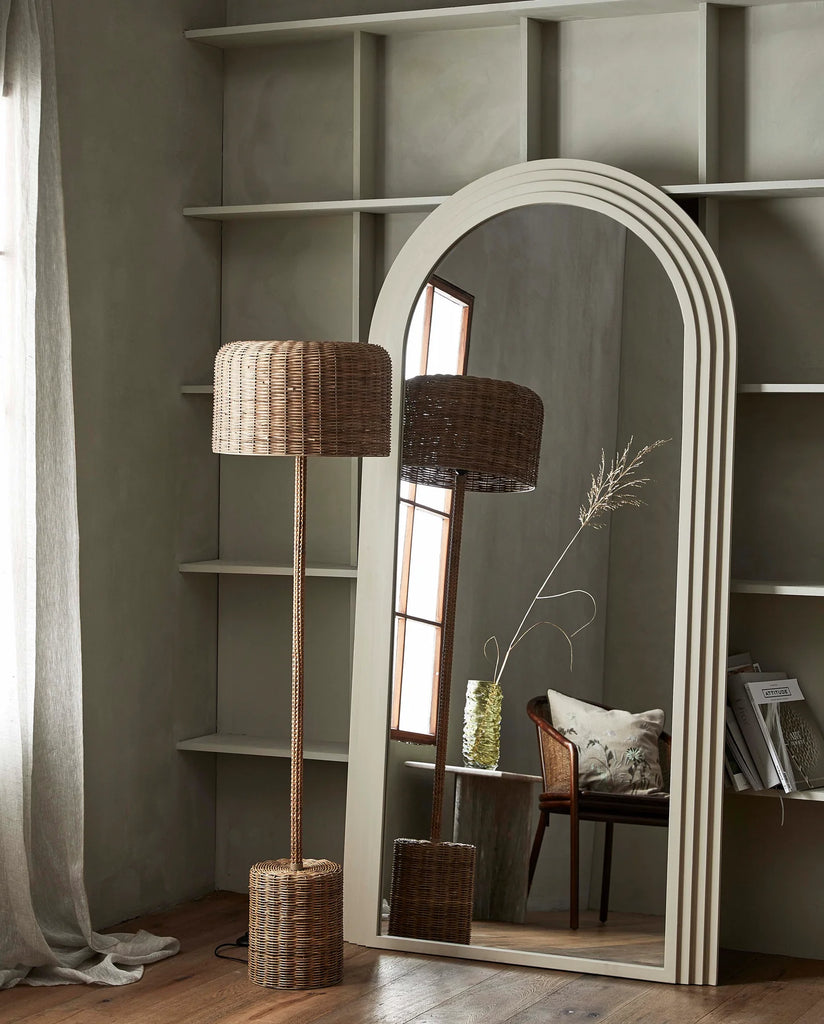 CANE RATTAN, FLOOR LAMP