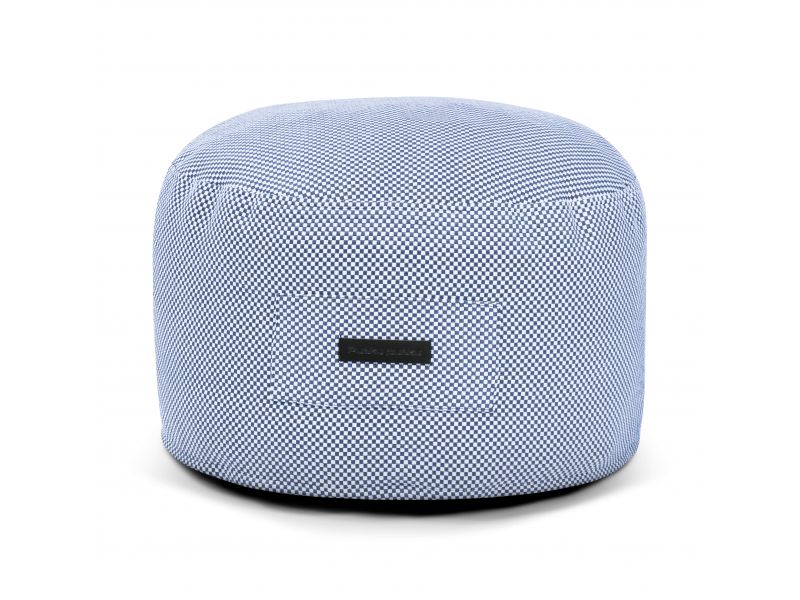 Foam Footstool On 60 Capri Blue