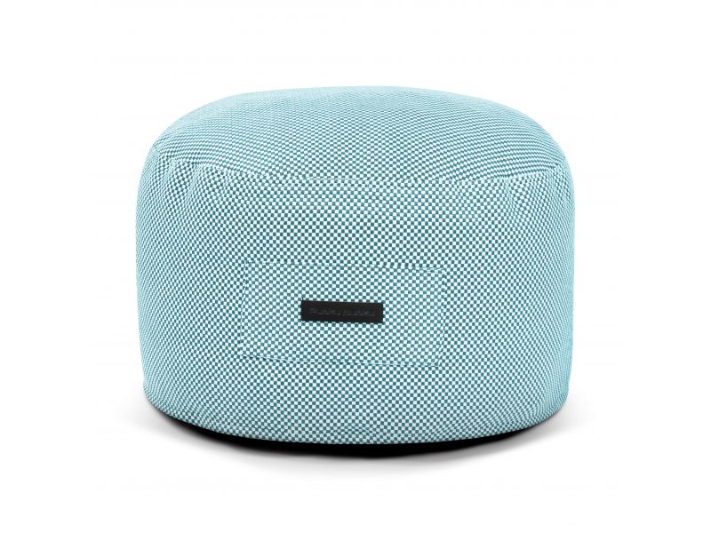 Foam Footstool On 60 Capri Turquoise