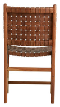 Carica l&#39;immagine nel visualizzatore di Gallery, Dining chair, brown leather/wood