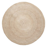 Floor mat, round, jute, nature