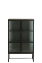 Charger l&#39;image dans la galerie, Closet 2 Doors Metal/Glass Black