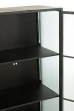 Load image into Gallery viewer, Closet 2 Doors Metal/Glass Black