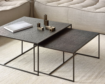 Pentagon nesting coffee table set by Ethnicraft Design Studio