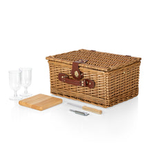 Load image into Gallery viewer, Classic Wine Basket - Red &amp; White Gingham Pattern