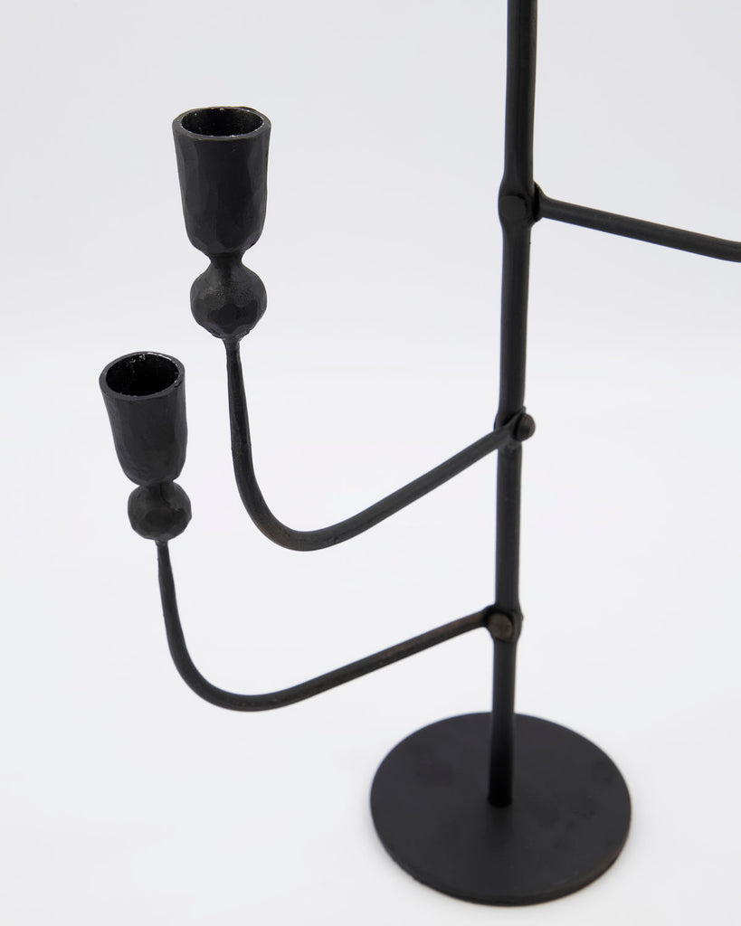 Candle stand w. 5 cups, Ira, Black