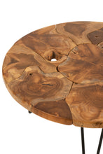 Load image into Gallery viewer, Coffee Table Round Teak Wood Brown