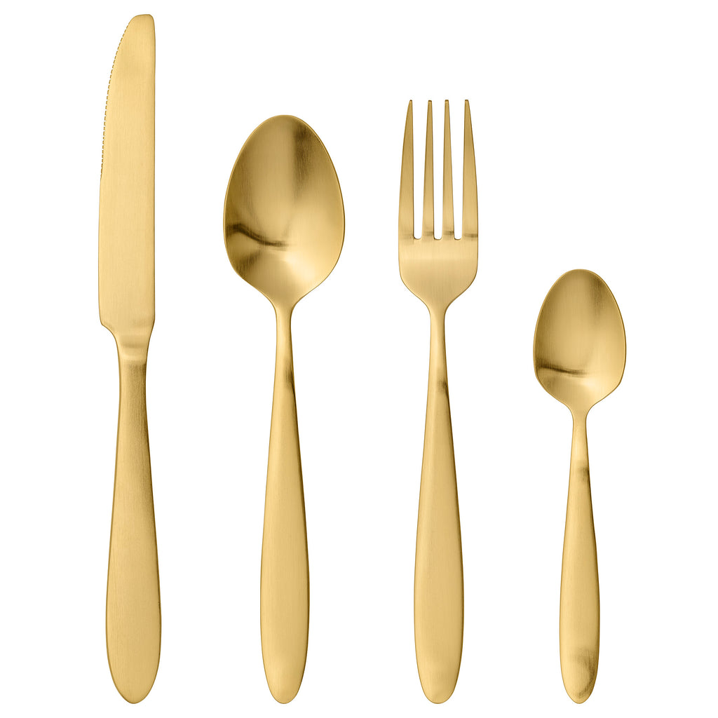 Cutlery, Gold, Stainless Steel