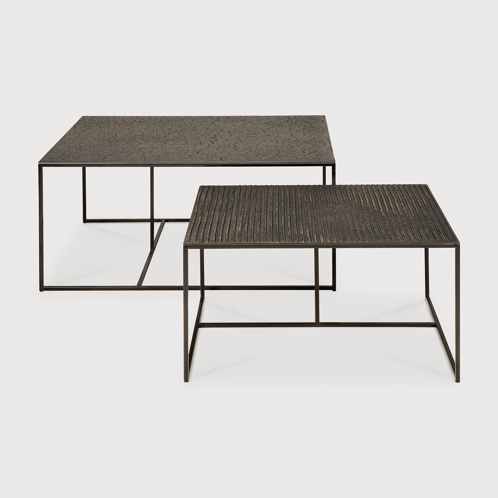 Pentagon nesting coffee table set by Ethnicraft Design Studio