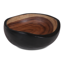 Laden Sie das Bild in den Galerie-Viewer, Wooden bowl black inside Ø37*H18