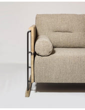 Laden Sie das Bild in den Galerie-Viewer, 3 seater oak wood sofa