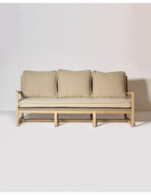 Laden Sie das Bild in den Galerie-Viewer, 3 Seater oak wood sofa