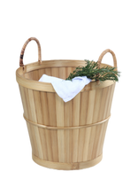 Load image into Gallery viewer, basket, laundry basket, wood basket, basket Limassol, basket Cyprus,  rattan basket, bamboo basket, planter basket, boho basket