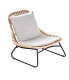 Rattan Lounge Chair with Cushion