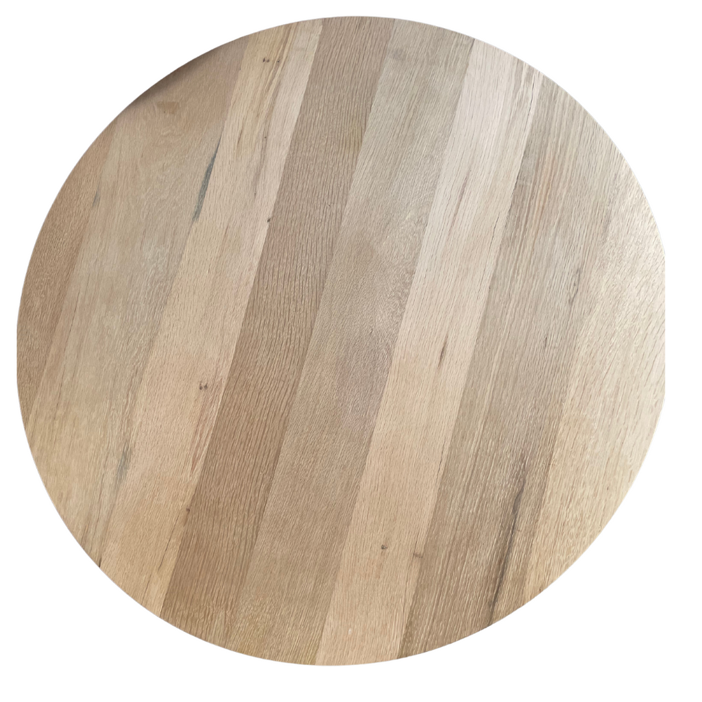 Solid Oak Wood Round Coffee Table