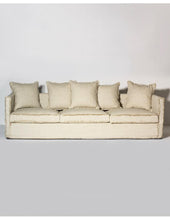 Load image into Gallery viewer, 4 seater birch wood sofa