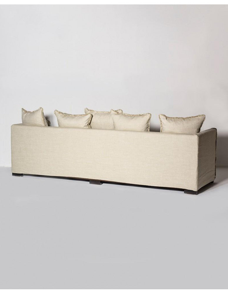 4 seater birch wood sofa