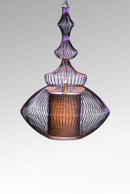 WIRE CAGE HANGING LAMP WITHOUT ELECTRIC CABLE