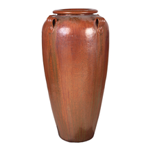 Load image into Gallery viewer, Pot with handles glossy orange