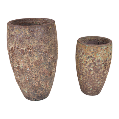 Pot effect brown/grey SET OF 2
