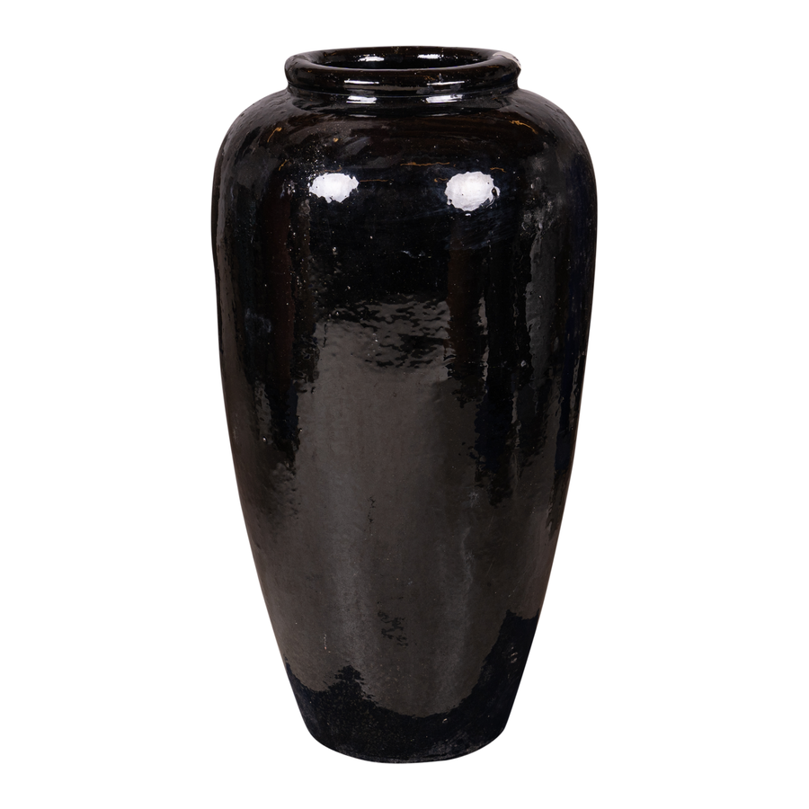 Vase black glazed