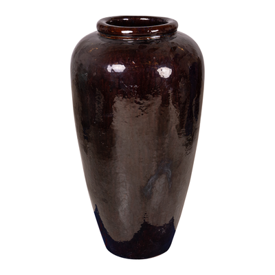 Vase red/black glazed