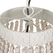 Carica l&#39;immagine nel visualizzatore di Gallery, CEILING LAMP BEADING WORN WHITE 49,30 X 49,30 X 72 CM