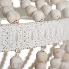 Carica l&#39;immagine nel visualizzatore di Gallery, CEILING LAMP BEADING WORN WHITE 49,30 X 49,30 X 72 CM