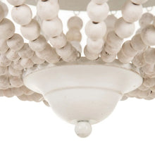 Carica l&#39;immagine nel visualizzatore di Gallery, CEILING LAMP BEADING WORN WHITE 49,30 X 49,30 X 72 CM