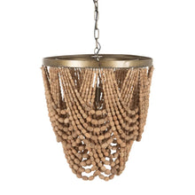 Load image into Gallery viewer, NATURAL BEADS CEILING LAMP 50 X 50 X 42 CM