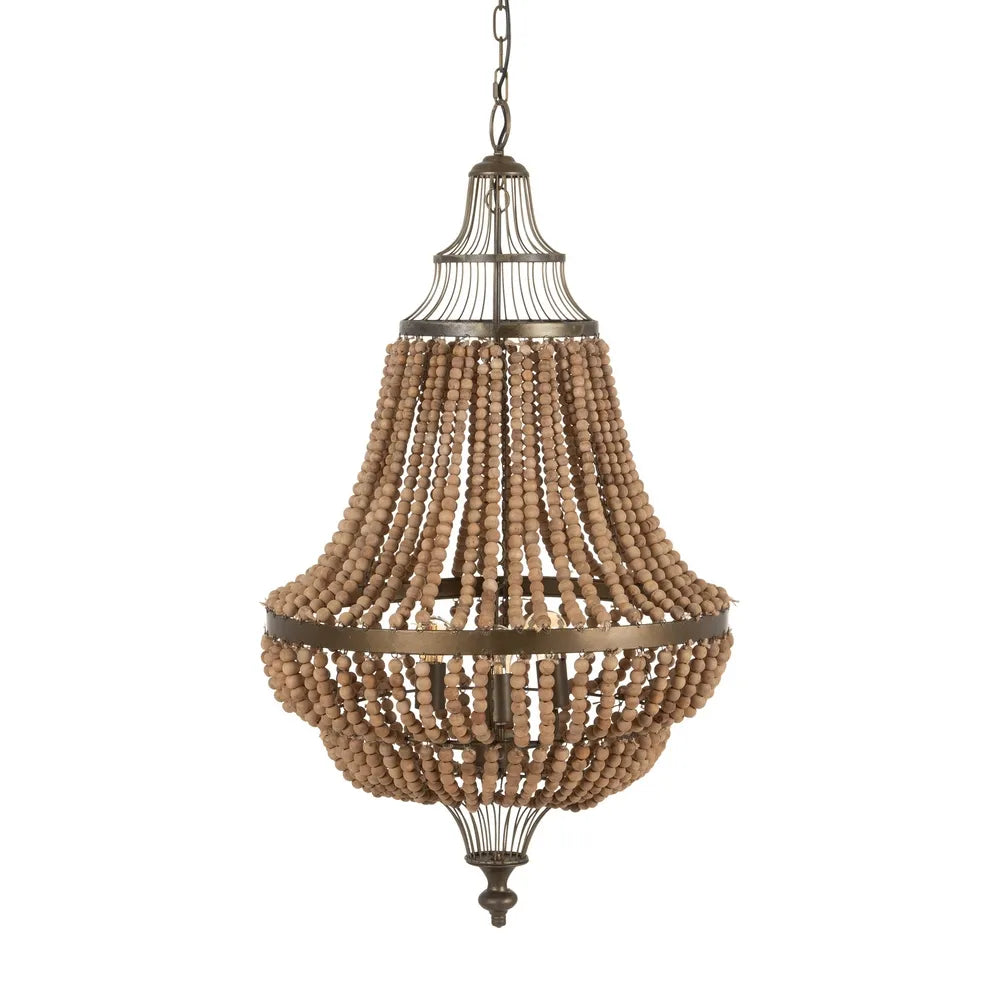NATURAL BEADS CEILING LAMP 62 X 62 X 106.30 CM