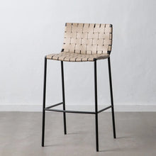 Load image into Gallery viewer, CAMEL METAL / LEATHER STOOL LIVING ROOM 48 X 51 X 100 CM