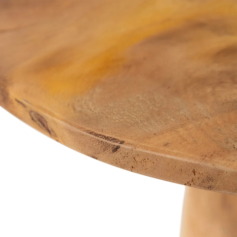 NATURAL SUAR WOOD SIDE TABLE